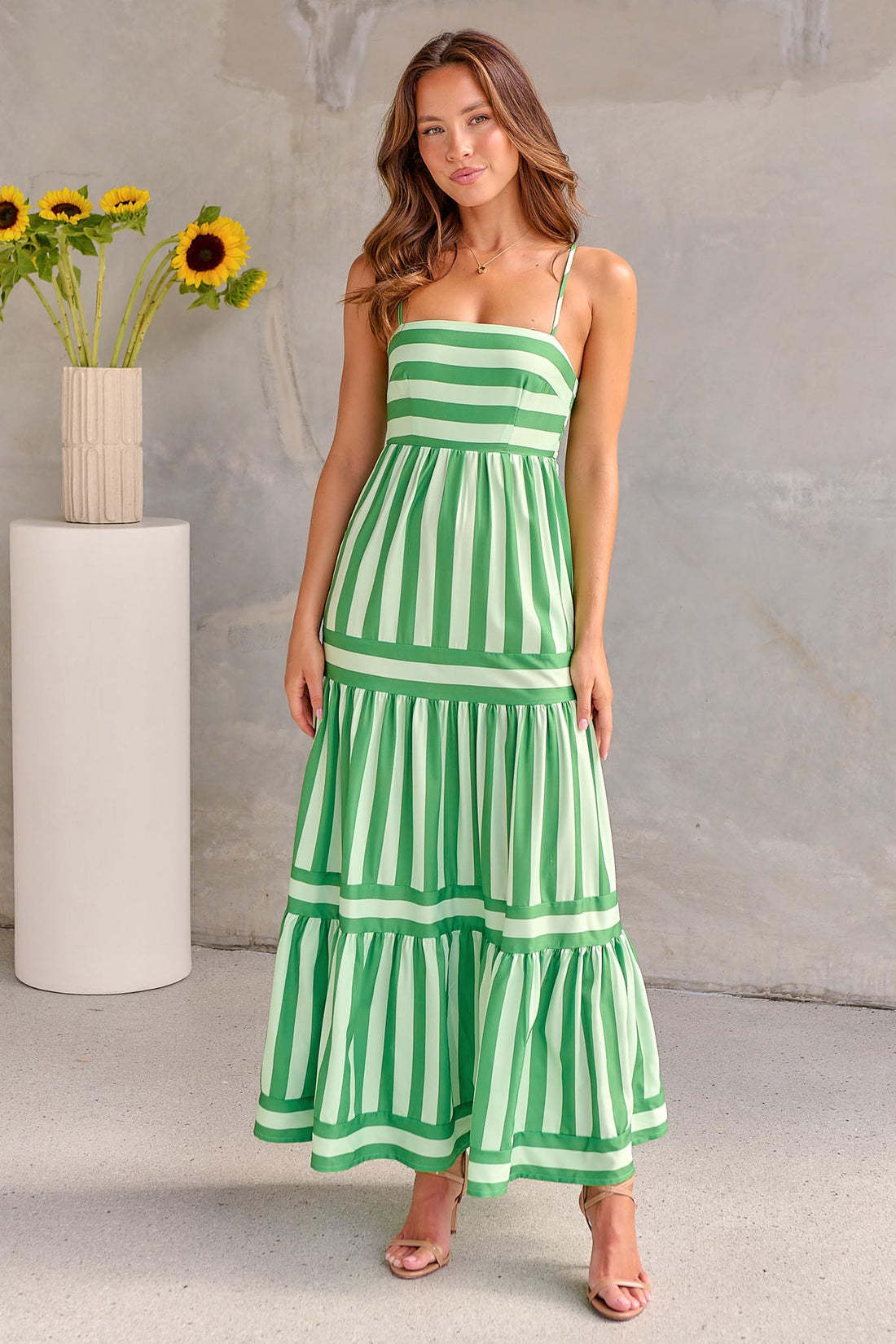 Robe Rayée Dos Nu Femme