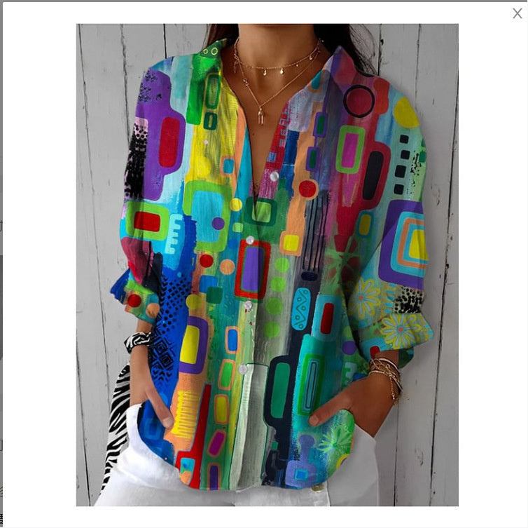 Chemise Fleurie Ă  Manches Longues