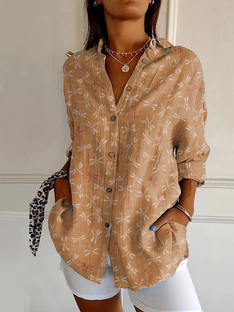 Chemise Fleurie Ă  Manches Longues