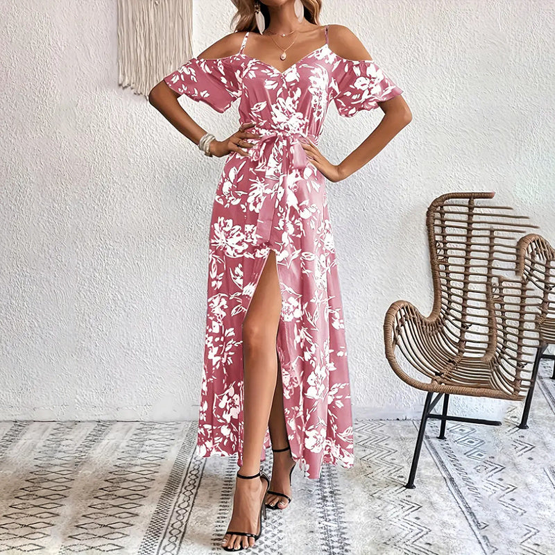 Robe Longue Fleurie Été Femme Chic et Décontractée