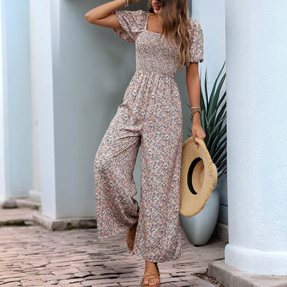 Combinaison Longue Fleurie Été Femme