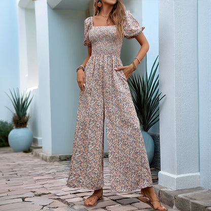 Combinaison Longue Fleurie Été Femme