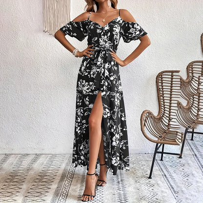 Robe Longue Fleurie Été Femme Chic et Décontractée