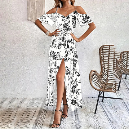 Robe Longue Fleurie Été Femme Chic et Décontractée