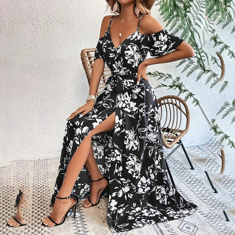 Robe Longue Fleurie Été Femme Chic et Décontractée