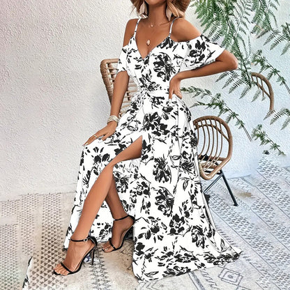 Robe Longue Fleurie Été Femme Chic et Décontractée